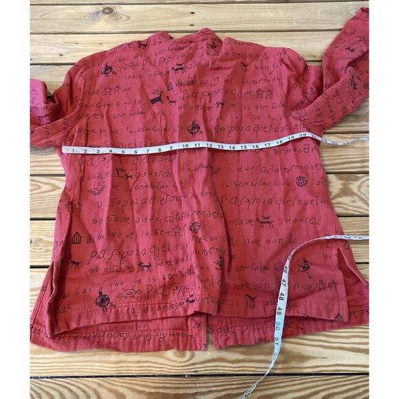 Chico’s Design 100% Cotton Button Front Shirt Jacket Size 3 / US XL Women’s Red - Picture 7 of 8